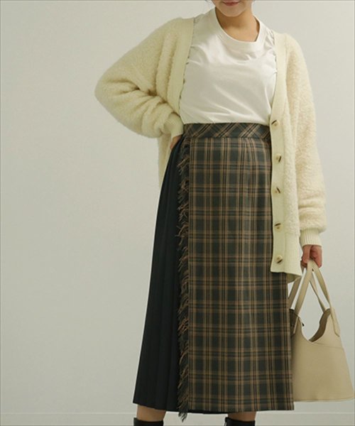 AULI(アウリィ)/【低身長向けサイズ】チェックプリーツ巻きスカート/img01