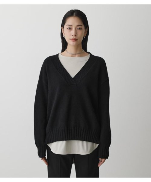 AZUL by moussy(アズールバイマウジー)/DEEP V／N KNIT TOPS/img04