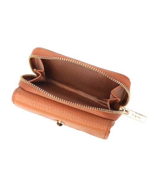 UNGRID bag(アングリッド　バッグ)/牛革天然石ブローチ　フラップ三つ折りミドル財布/img32