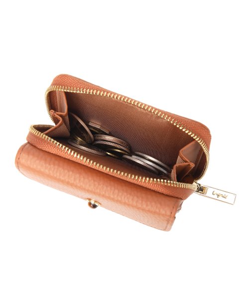 UNGRID bag(アングリッド　バッグ)/牛革天然石ブローチ　フラップ三つ折りミドル財布/img33