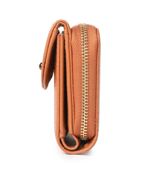UNGRID bag(アングリッド　バッグ)/牛革天然石ブローチ　フラップ三つ折りミドル財布/img34