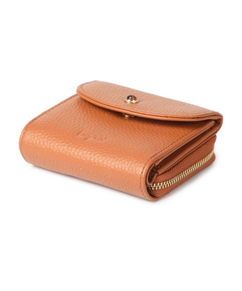 UNGRID bag(アングリッド　バッグ)/牛革天然石ブローチ　フラップ三つ折りミドル財布/img36