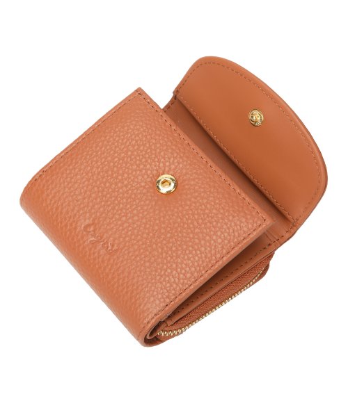 UNGRID bag(アングリッド　バッグ)/牛革天然石ブローチ　フラップ三つ折りミドル財布/img40