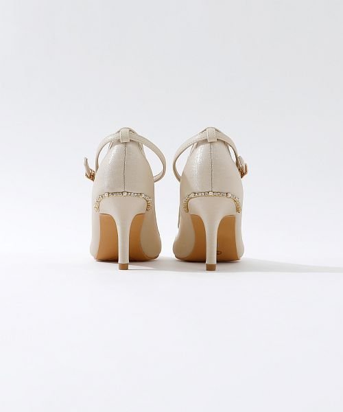 niana(ニアナ)/結婚式 パンプス パーティーシューズ 靴 美脚  疲れにくい 小さいサイズ 大きいサイズ シンプル サテン レース ビジュー アンクルストラップ ベージュ ブラ/img20