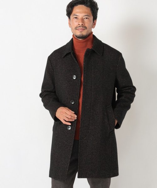 Men's Bigi(メンズビギ)/ヘリンボーンツィード調圧縮ジャージコート fabric made in japan/img06