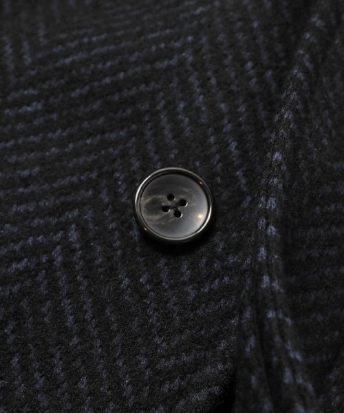 Men's Bigi(メンズビギ)/ヘリンボーンツィード調圧縮ジャージコート fabric made in japan/img27