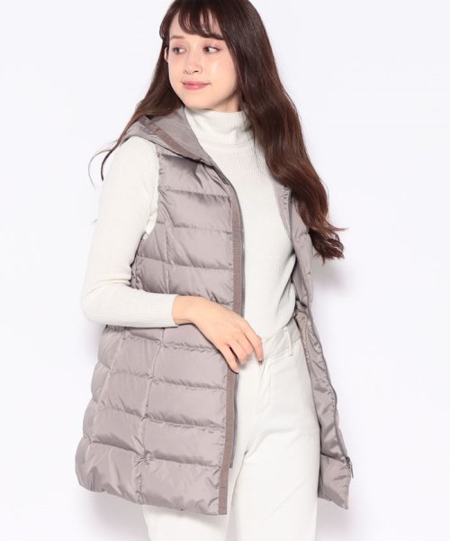 セール フード付きダウンベスト Leilian White Label レリアン Leilian Magaseek