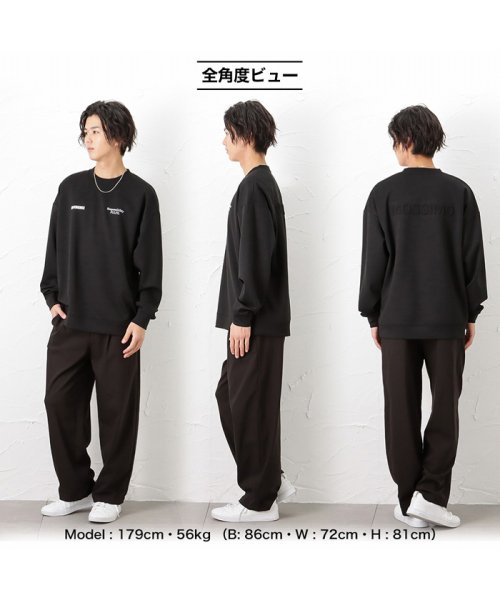 MAC HOUSE(men)(マックハウス（メンズ）)/MOSSIMO モッシモ ポンチ素材 プリントトレーナー 2173－1800/img11