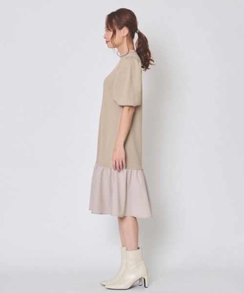 And Couture(アンドクチュール)/裾切り替え5分袖ニットミニワンピース/img02