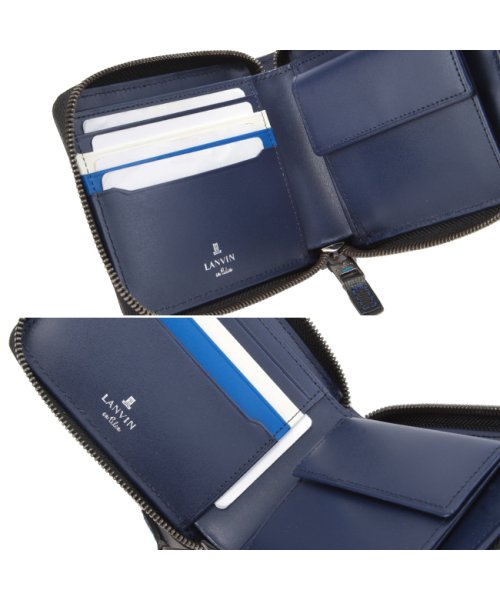 LANVIN(ランバン)/ランバン 財布 二つ折り財布 本革 レザーメンズ レディース ラウンドファスナー ブランド ランバンオンブルー LANVIN en Bleu 528612/img07