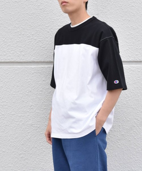 SHIPS any MEN(シップス　エニィ　メン)/【SHIPS any別注】Champion: COTTON USA オーバーサイズ フットボール 五分袖 Tシャツ/img11