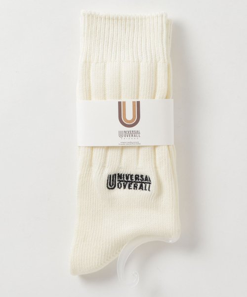 UNIVERSAL OVERALL(ユニバーサルオーバーオール)/【UNIVERSAL OVERALL】リブロゴ刺繍クルーソックス LU－020 LU－402/img07