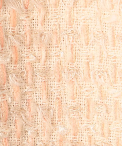 ミックスヤーンツイード ノーカラージャケット 