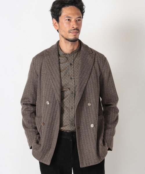 Men's Bigi(メンズビギ)/14Gケーブル編み ダブルジャケット made in japan/img08