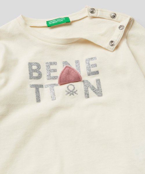 BENETTON (UNITED COLORS OF BENETTON GIRLS)(ユナイテッド　カラーズ　オブ　ベネトン　ガールズ)/キッズシャイニーロゴ長袖Tシャツ・カットソーG/img01