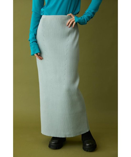 HeRIN.CYE(ヘリンドットサイ)/Back slit rib knit skirt 2/img01