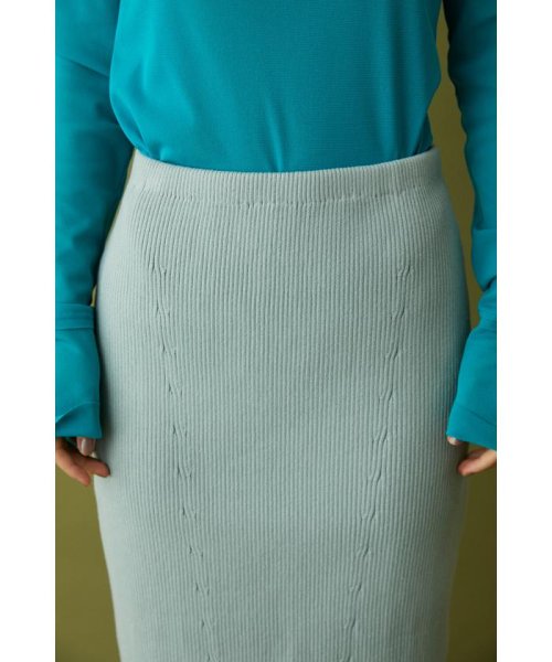 HeRIN.CYE(ヘリンドットサイ)/Back slit rib knit skirt 2/img05