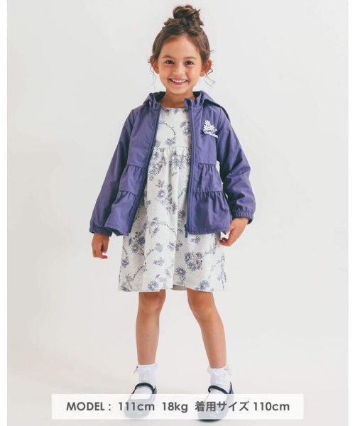 セール デイジー プリント 胸下切り替え ギャザー ワンピース 90 140cm ベベ Bebe Magaseek