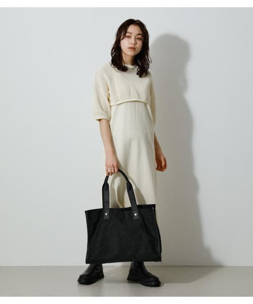 AZUL by moussy(アズールバイマウジー)/LINEN LIKE BIG TOTE BAG/img01