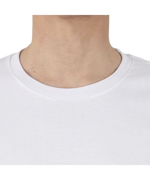 fukuske(フクスケ)/福助 公式 Tシャツ メンズ fukuske FUN クルーネック 吸湿発熱 長袖 454p0112<br>Mサイズ Lサイズ ブラック ホワイト 男性 紳士 /img03
