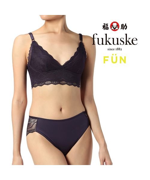 fukuske(フクスケ)/福助 公式 ブラ レディース fukuske FUN 軽くてCUTE レースブラ 14－7008<br>女性 インナー 下着 フクスケ fukuske/img01