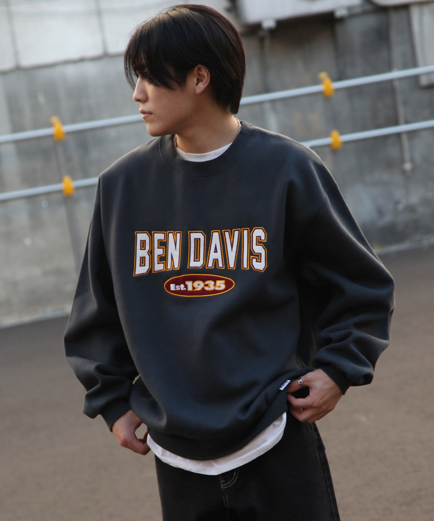 c－1780935】BEN DAVIS別注/COLLEGE LOGO CREW/スウェット(504485852