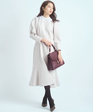 JUSGLITTY ジャスグリッティー レース襟付きワンピース ワンピース 