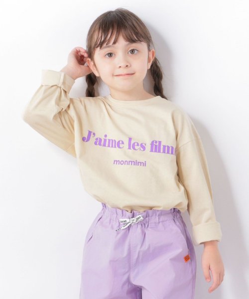 SHIPS any WOMEN(シップス　エニィ　ウィメン)/【SHIPS any別注】MONMIMI: ロゴプリント ロングスリーブ Tシャツ 長袖<KIDS>◇/img09