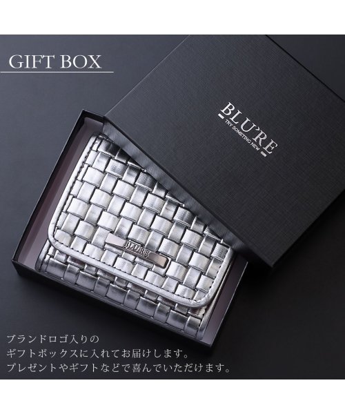 Blu're(ブルーレ)/BLU'RE ブルーレ 財布 メンズ 二つ折り 本革 イタリアンレザー メタラックスメッシュ コンパクト 二つ折り財布 日本製 BLU－7002/img16