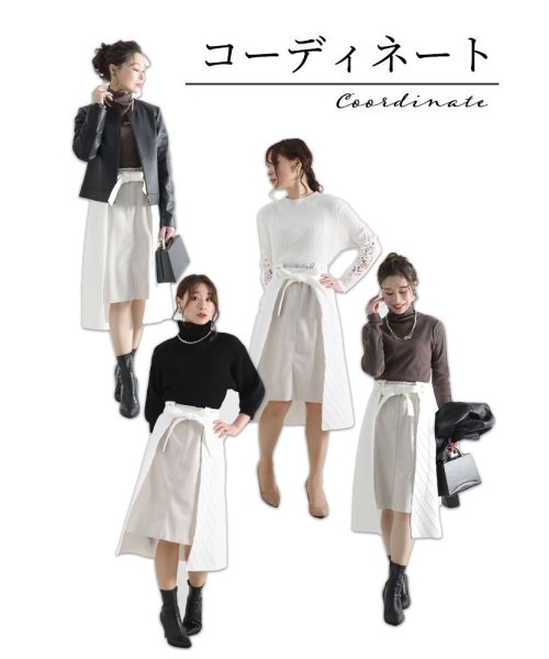 Sawa a la mode(サワアラモード)/キルティング＆スエード調切替スカート/img07
