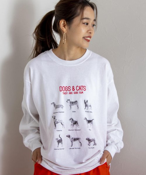 GLOSTER(GLOSTER)/《22SS再登場！》【GLOSTER/グロスター】DOG&CAT 犬猫プリントロンT/img31