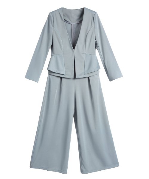 DRESS+(ドレス プラス)/セットアップ スーツ ウォッシャブル ジャケット ワイドパンツ  OL 通勤服 入学式 卒業式/img10
