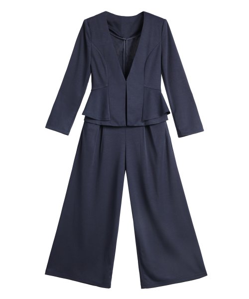 DRESS+(ドレス プラス)/セットアップ スーツ ウォッシャブル ジャケット ワイドパンツ  OL 通勤服 入学式 卒業式/img34