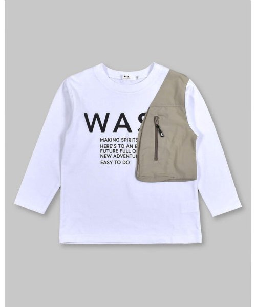 WASK(ワスク)/片 ポケット ワイド ロング Tシャツ (100~160cm)/img04