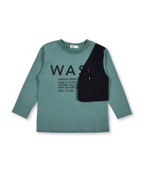 WASK(ワスク)/片 ポケット ワイド ロング Tシャツ (100~160cm)/img11