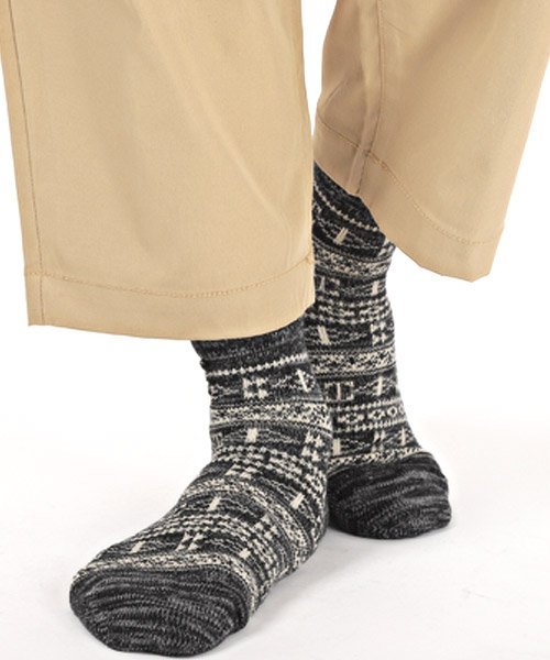 Healthknit ヘルスニット オルテガ柄ニットショートソックス3足セット 靴下 メンズ ソックス ショートソックス くるぶし オルテガ柄 セット ラグスタイル Luxstyle Magaseek