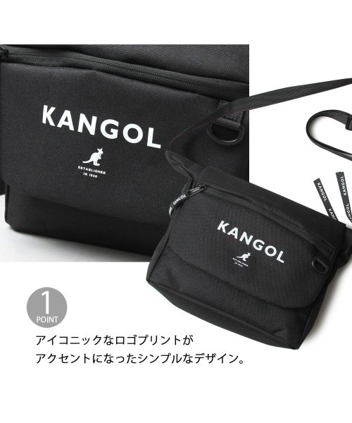 KANGOL(KANGOL)/KANGOL カンゴール フラップ ミニショルダーバッグ メッセンジャーバッグ シンプル タウンユース 旅行 アウトドア/img02
