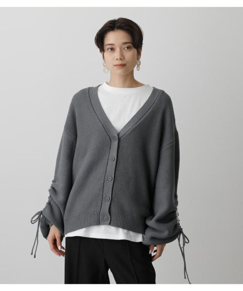 AZUL by moussy(アズールバイマウジー)/ARM DRAWSTRING CARDIGAN/img24