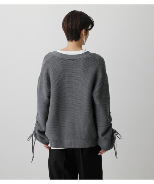 AZUL by moussy(アズールバイマウジー)/ARM DRAWSTRING CARDIGAN/img26