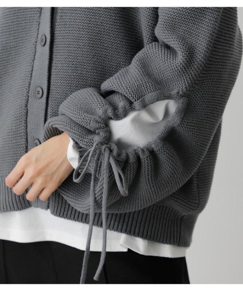 AZUL by moussy(アズールバイマウジー)/ARM DRAWSTRING CARDIGAN/img28