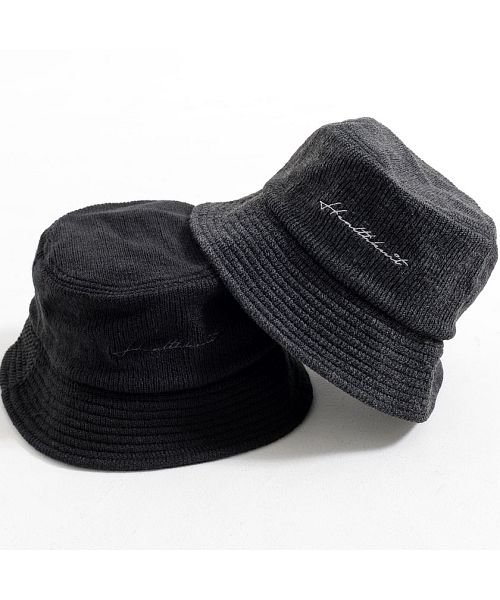 Healthknit リブニットハット バケットハット メンズ 帽子 Healthknit ヘルスニット ブランド ロゴ 刺繍 Hat Cap リブ ブラック ヘルスニット Healthknit Magaseek