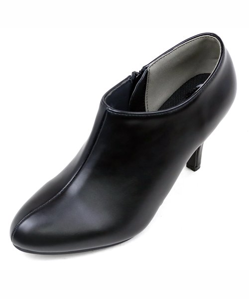 SFW(サンエーフットウェア)/8cmヒール 履きやすい 歩きやすい 走れる パーティー 二次会 結婚式 レディース 靴 ワンピ 韓国 オフィスカジュアル 美脚 靴 アーモンドトゥ ショートブ/img24