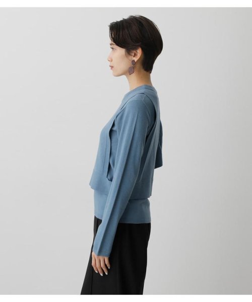 AZUL by moussy(アズールバイマウジー)/2WAY SHORTVEST LAYERED KNIT/img23