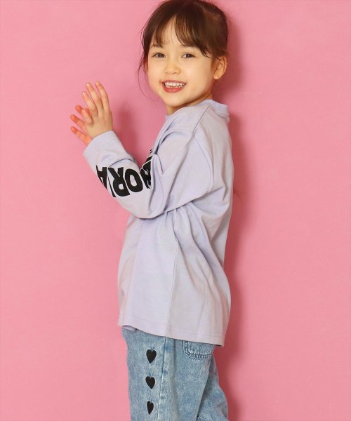 ANAP KIDS(アナップキッズ)/抗菌防臭ラインロゴビッグロンT/img04