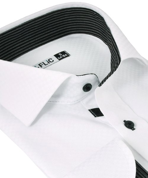 ワイシャツ メンズ ビジネスシャツ Yシャツ Yシャツ カッターシャツ ドレスシャツ シャツ フォーマル ビジネス ノーマル スリム スマート 大きいサイズ 形 フリック Flic Magaseek