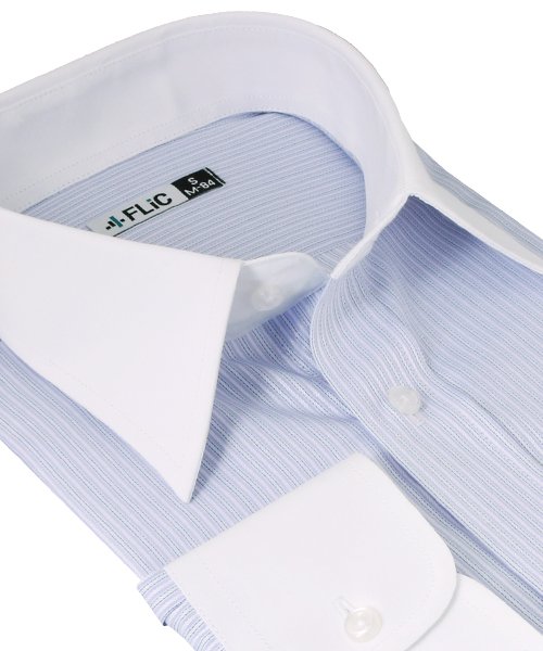 FLiC(フリック)/ワイシャツ メンズ ビジネスシャツ Yシャツ yシャツ カッターシャツ ドレスシャツ シャツ フォーマル ビジネス ノーマル スリム スマート 大きいサイズ 形/img01