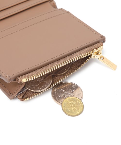 UNGRID bag(アングリッド　バッグ)/牛革天然石ブローチ　フラップ三つ折りミニ財布/img15