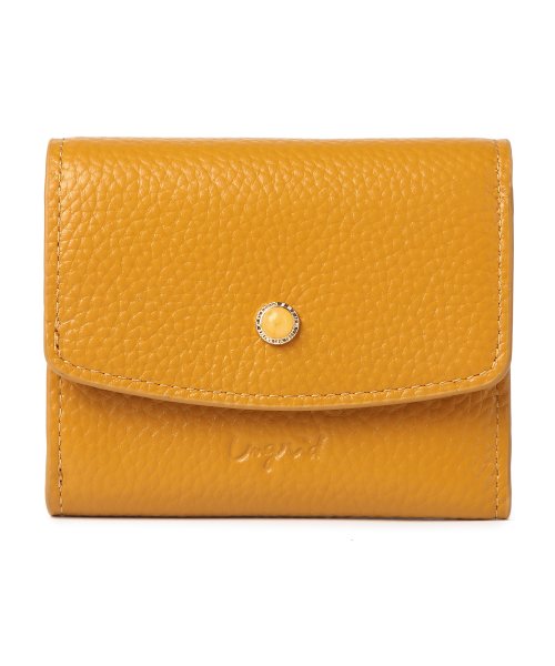 UNGRID bag(アングリッド　バッグ)/牛革天然石ブローチ　フラップ三つ折りミニ財布/img22