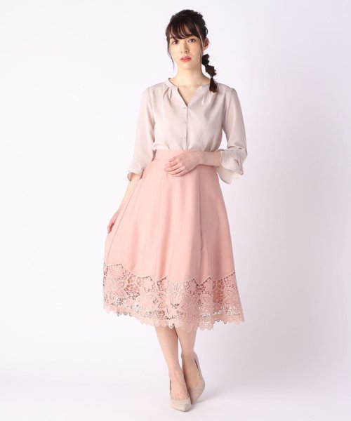 LAISSE PASSE(レッセ・パッセ)/裾刺繍フレアスカート/img16