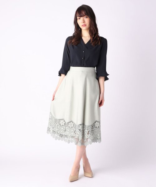 LAISSE PASSE(レッセ・パッセ)/裾刺繍フレアスカート/img17